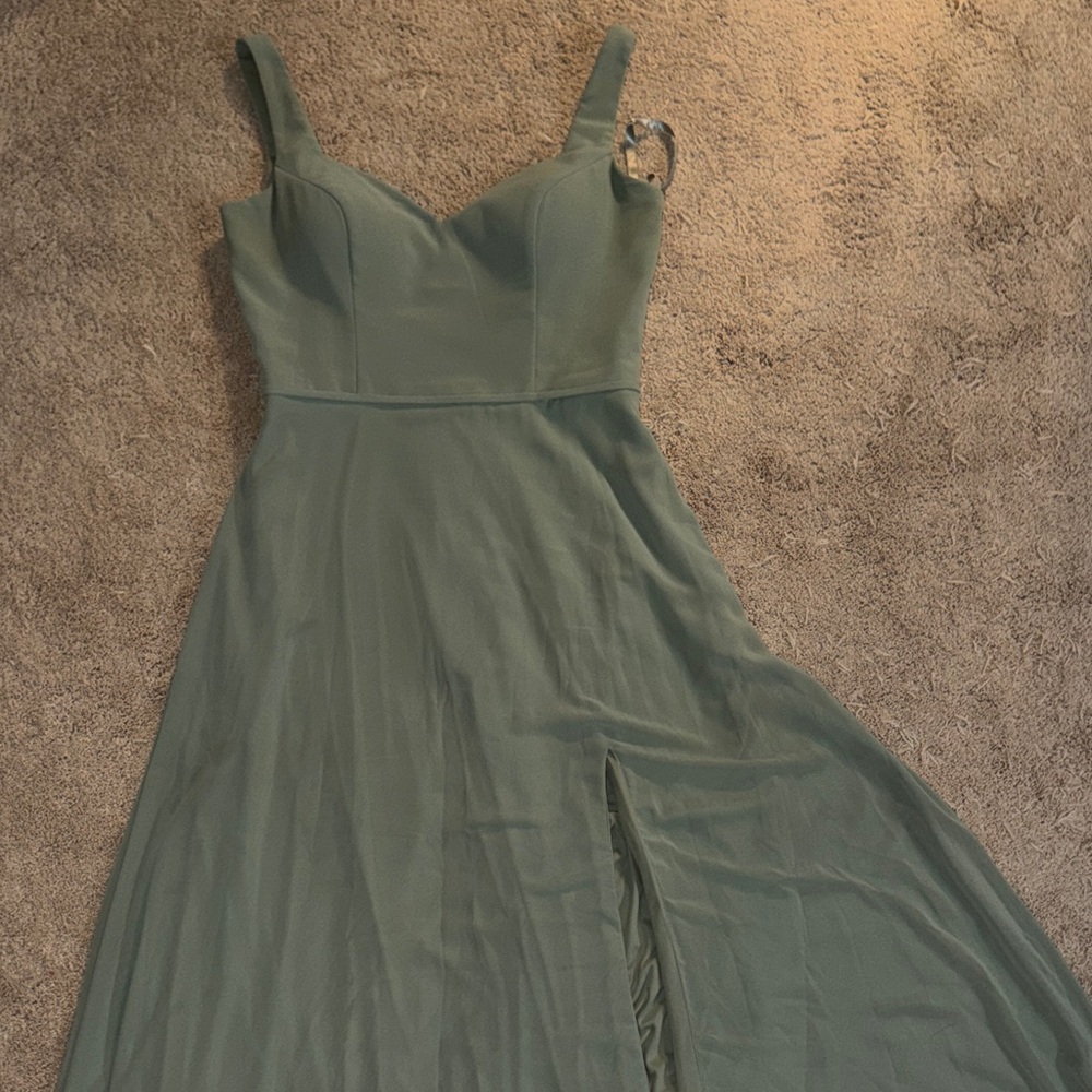 Elegant moss Green Event Dress